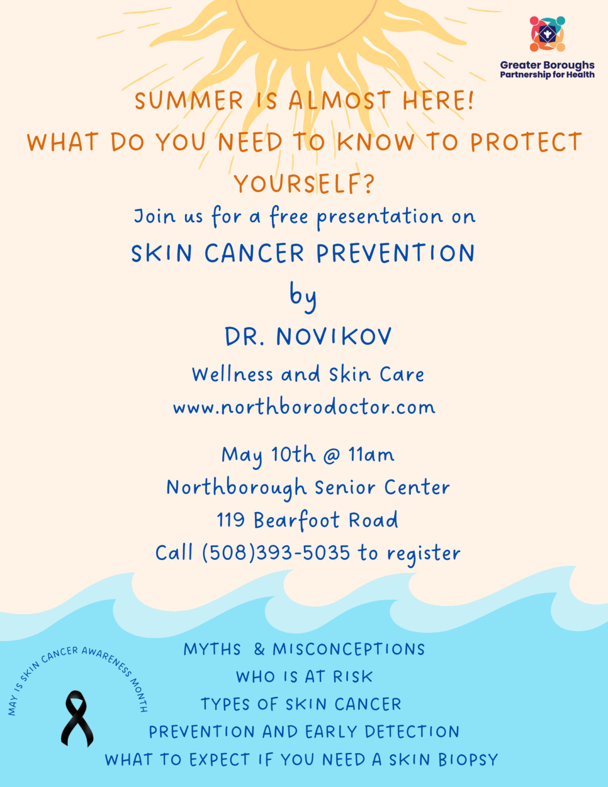 Skin Cancer Prevention Presentation At Northborough Senior Center Dr